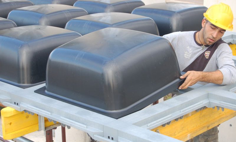 اجرای قالب وافل سقف